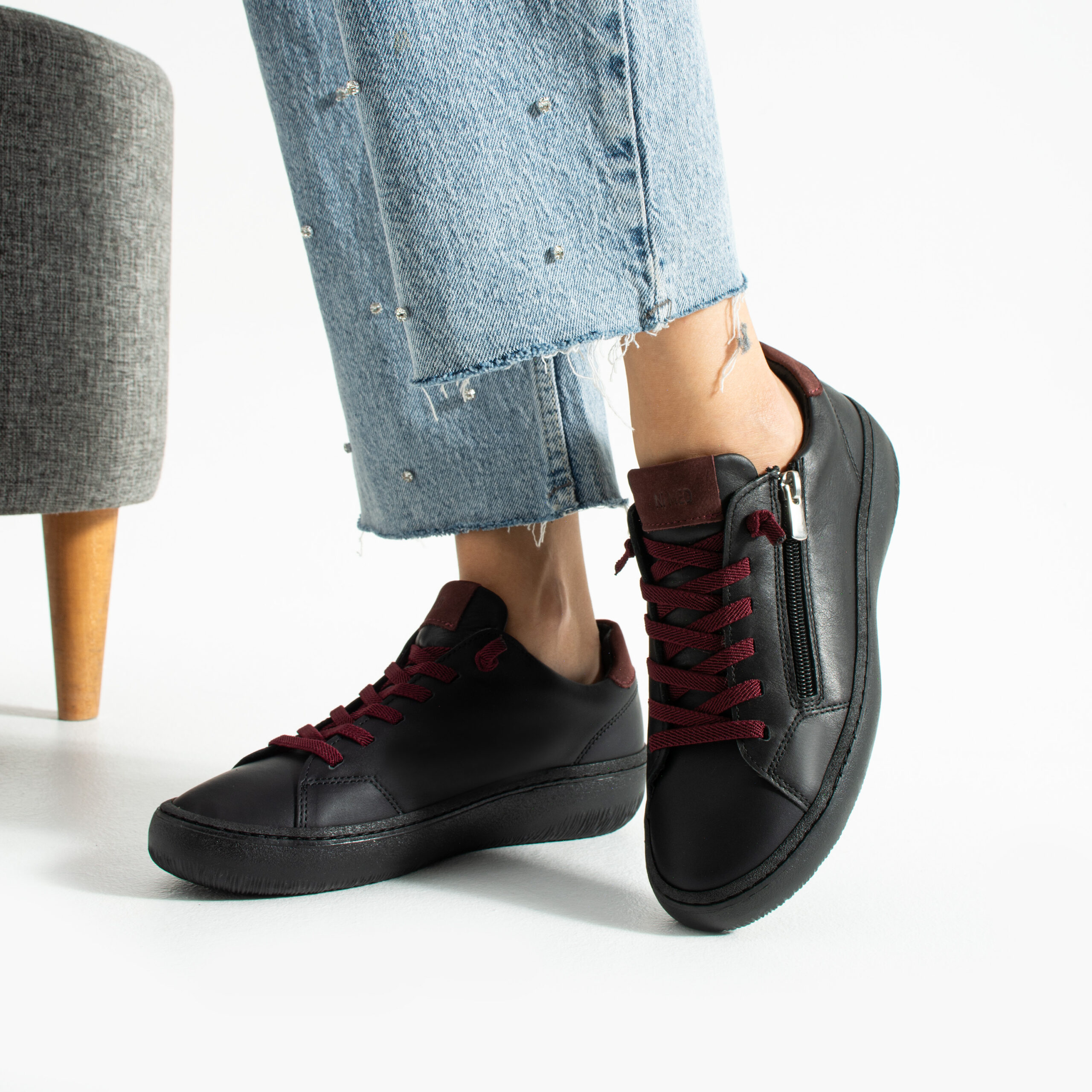 Pantofi sport damă negri din nubuc Gao Pantofi sport damă negri din nubuc Gao