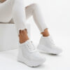 Adidași de damă albi cu platformă ascunsă din piele naturală Rabat