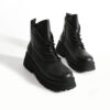 Botine negre din piele naturală Gondar