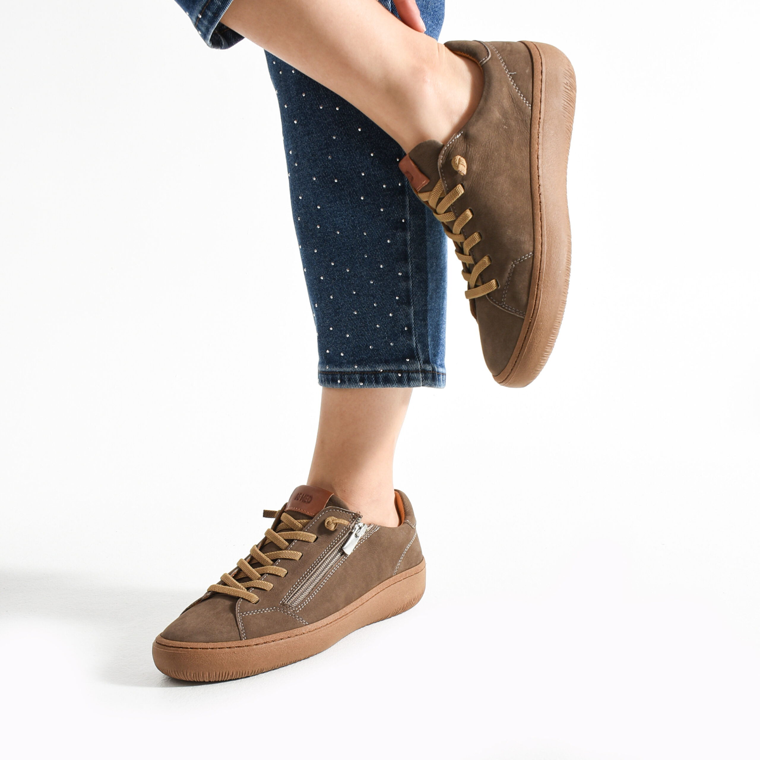 Pantofi sport maro din nubuc Gao pentru femei Pantofi sport maro din nubuc Gao pentru femei