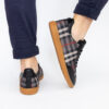 Pantofi sport dama din piele naturală, cu model în carouri, Julia