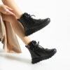 Botine sport negre din piele naturală Dalia