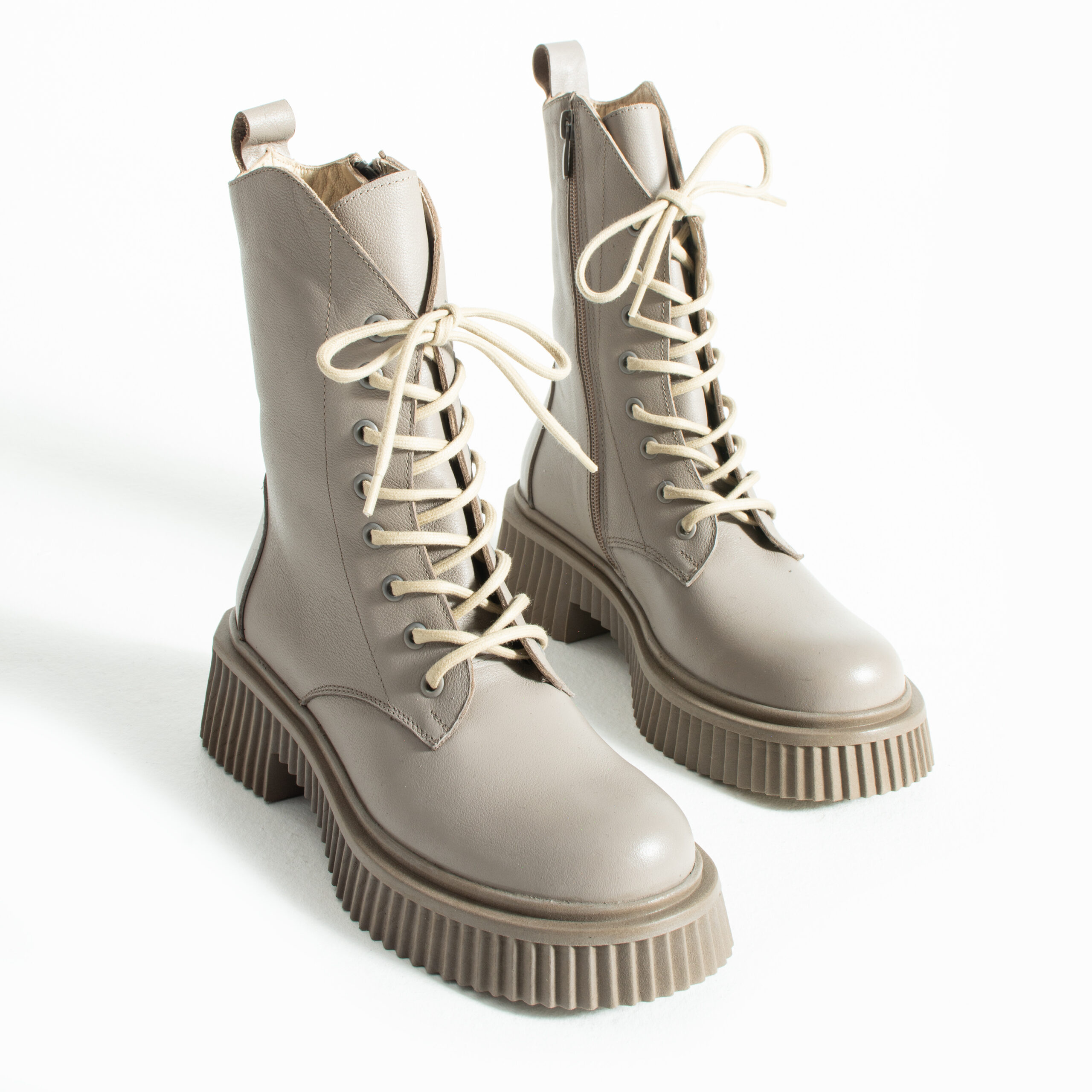 Botine gri pentru femei din piele naturală Mariska Botine gri pentru femei din piele naturală Mariska