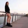 Botine scurte negre din piele naturală Tamara