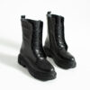 Botine negre din piele naturală Pinnawala