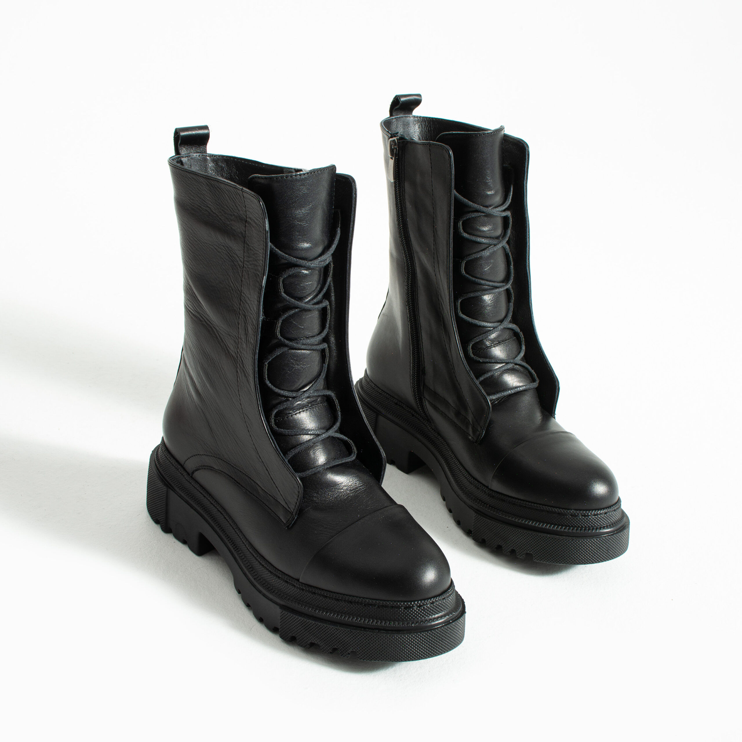 Botine negre din piele naturală Pinnawala Botine negre din piele naturală Pinnawala