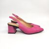 Pantofi eleganți de damă Aylin din piele naturală, cu toc mic, Ciclamen