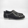 Pantofi damă negri din piele naturală cu imprimeu Jansu