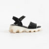 Sandale casual negre din piele naturală pentru femei Sianna