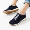 Pantofi sport bleumarin din piele întoarsă naturală Halima