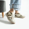 Sneakers damă bej pe platformă din piele naturală Nia