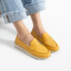 Pantofi casual galbeni damă din piele naturală Monica