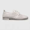 Pantofi damă albi din piele naturală perforată Ayla
