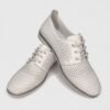 Pantofi damă albi din piele naturală perforată Ayla