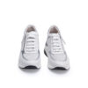Sneakers albi de damă cu platformă din piele naturală Elia