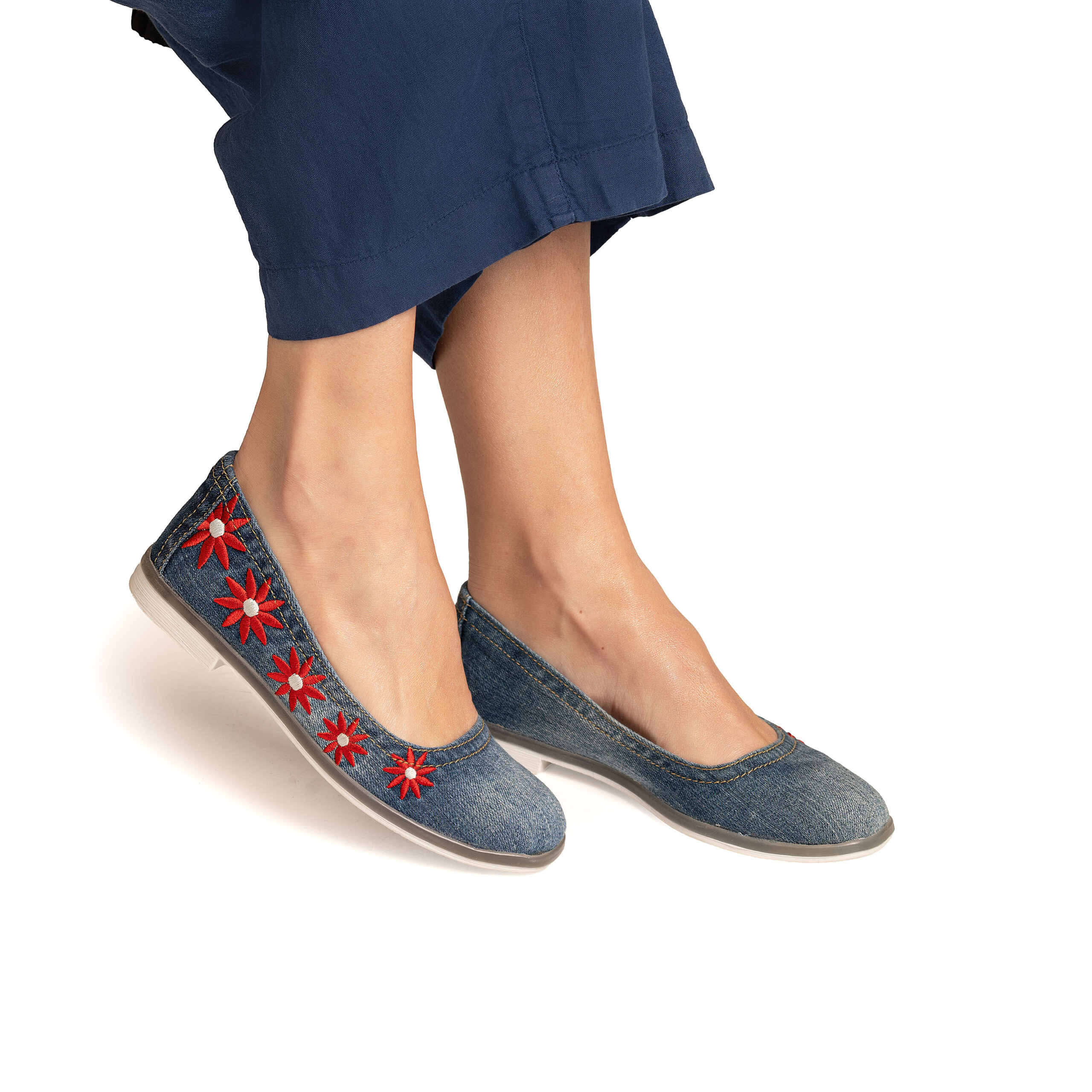 Balerini casual din denim pentru femei Dara Balerini casual din denim pentru femei Dara