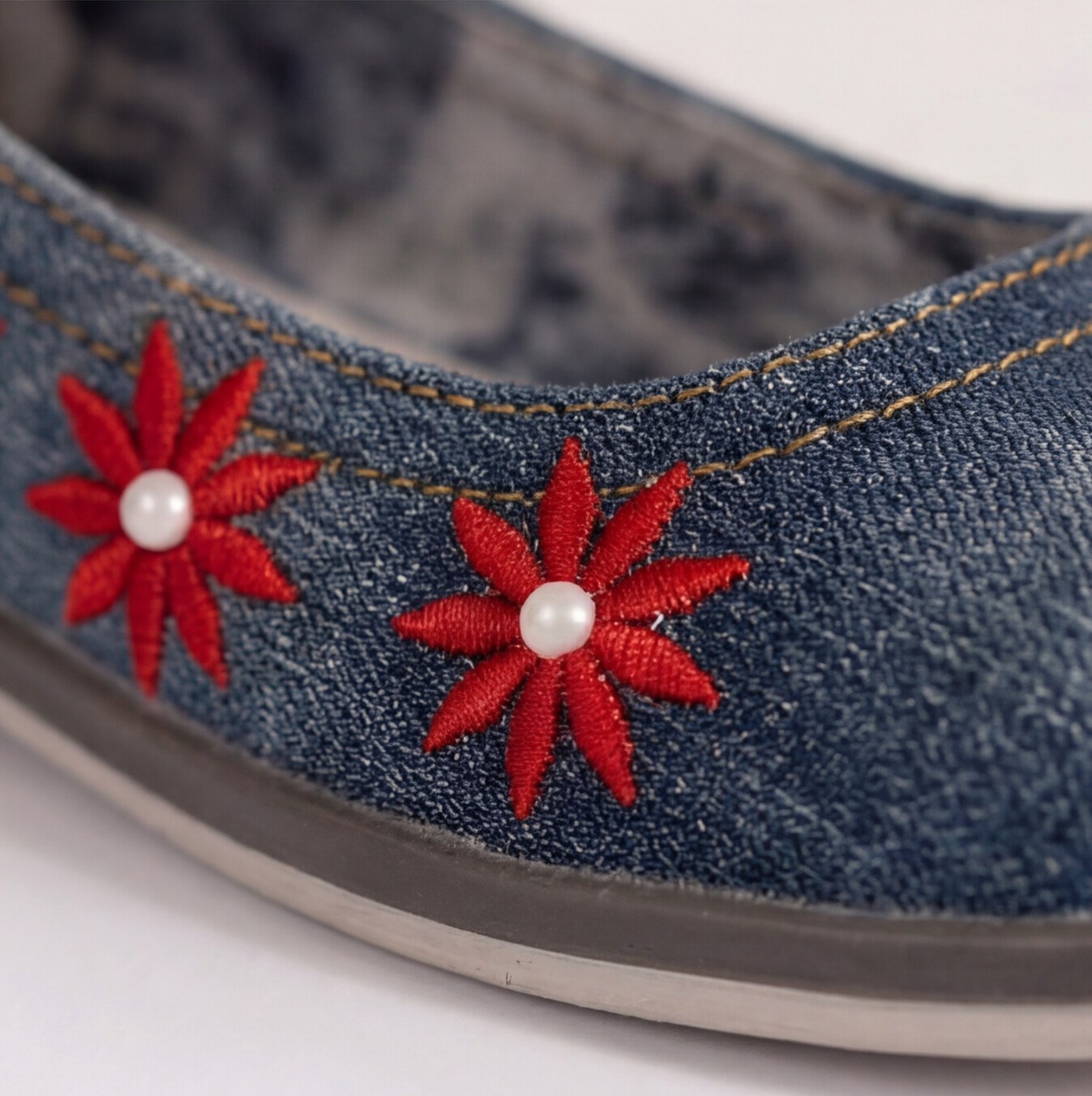 Balerini casual din denim pentru femei Dara Balerini casual din denim pentru femei Dara