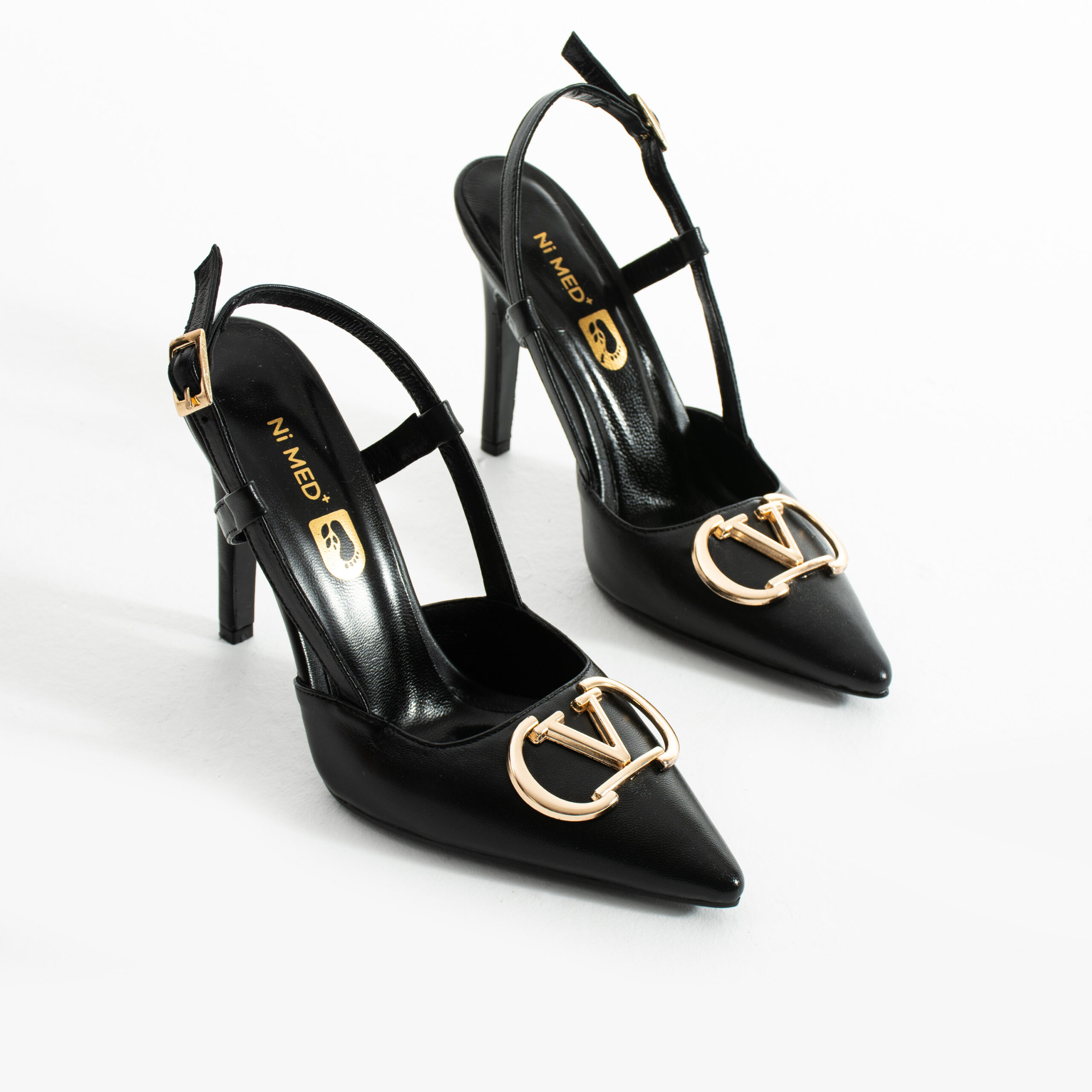 Pantofi eleganți negri din piele naturală, cu toc – Alena Pantofi eleganți negri din piele naturală, cu toc – Alena