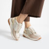 Sneakers damă perforați pe platformă din piele naturală Elia