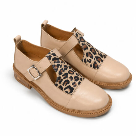 Pantofi damă bej din piele naturală Helena