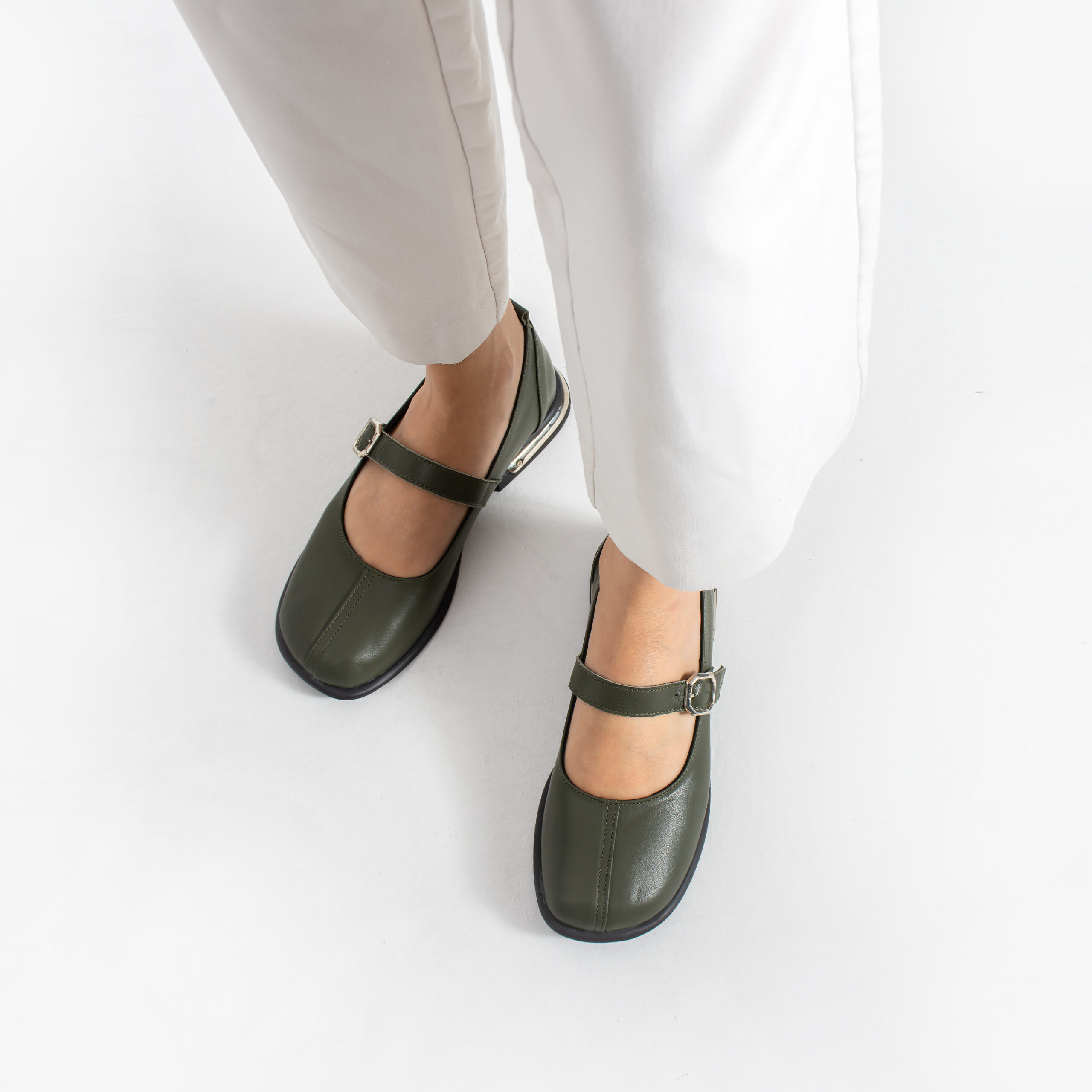 Pantofi casual de damă verzi din piele naturală Sofia Pantofi casual de damă verzi din piele naturală Sofia