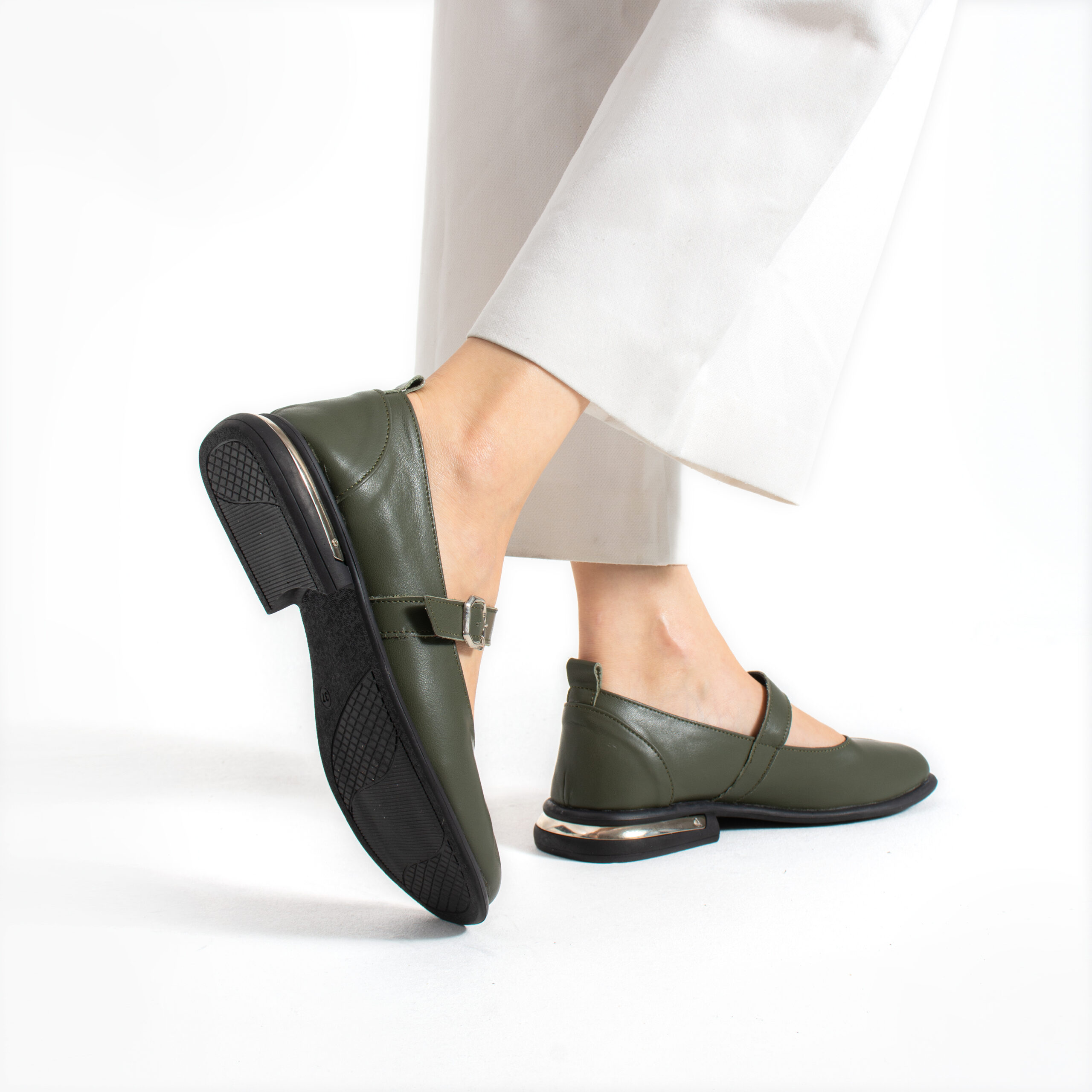 Pantofi casual de damă verzi din piele naturală Sofia Pantofi casual de damă verzi din piele naturală Sofia