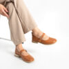 Pantofi casual pentru femei, maro deschis, din piele naturală – Sofia