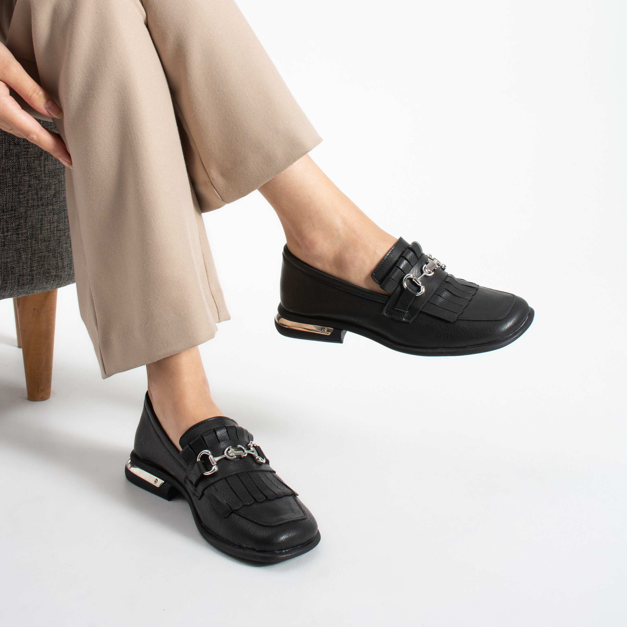 Mocasini negri din piele naturală Amanda Mocasini negri din piele naturală Amanda