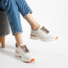 Sneakers albi damă Amelia din piele naturală
