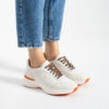 Sneakers albi damă Amelia din piele naturală