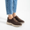 Sneakers damă maro din piele naturală Amelia