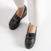 Pantofi eleganți verzi cu platformă din piele naturală Giorgia