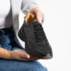 Sneakers damă negri din piele naturală Melody