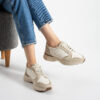 Sneakers damă bej din piele naturală Melody
