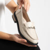 Loafers damă bej din piele naturală April