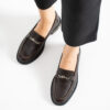 Loafers dama maro închis din piele naturală April