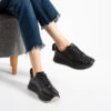Pantofi sport negri de damă din piele naturală Dorothy