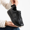 Pantofi sport negri de damă din piele naturală Dorothy
