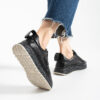 Pantofi sport negri de damă din piele naturală Dorothy