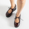 Pantofi de damă bordo lăcuiți cu platformă din piele naturală Andrea