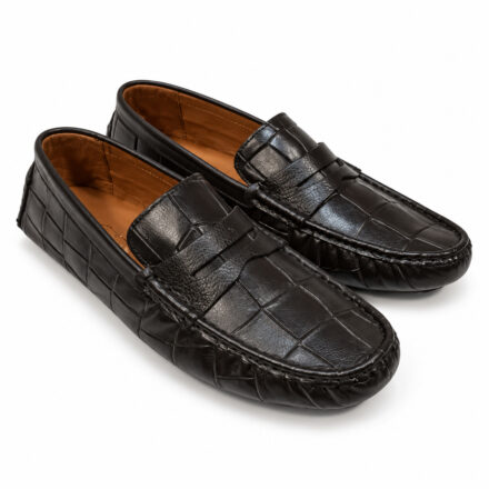 Mocasini bărbătești maro închis Felix din piele naturală