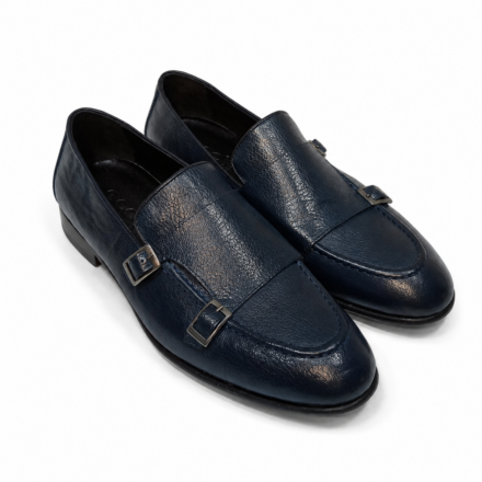 Pantofi eleganți bărbătești Berlin, din piele naturală bleumarin