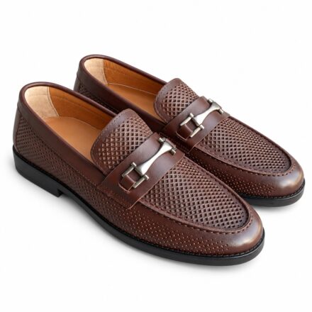 Pantofi eleganți bărbătești maro închis din piele naturală Dortmund