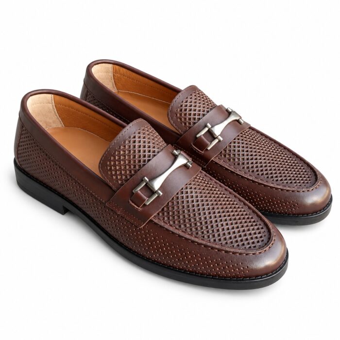 Pantofi eleganți bărbătești maro închis din piele naturală Dortmund