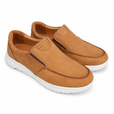 Pantofi casual maro Andrew din nubuc natural