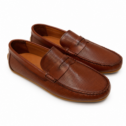 Mocasini bărbătești maro din piele naturală Hannover