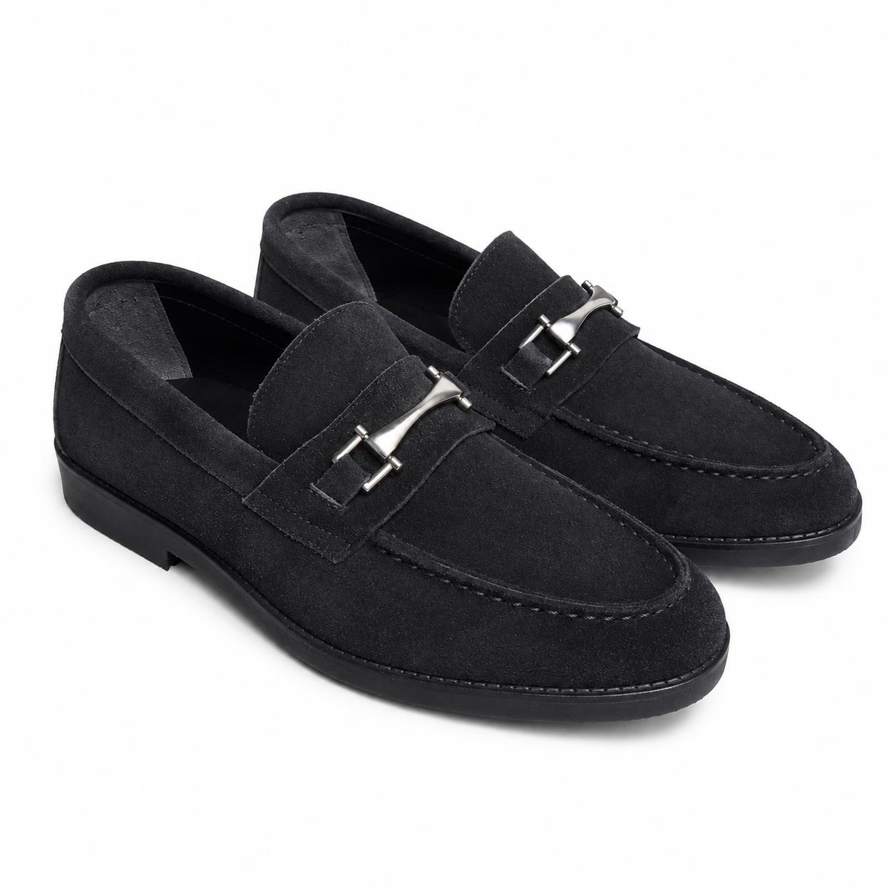 Mocasini eleganți negri din piele întoarsă naturală Michael Mocasini eleganți negri din piele întoarsă naturală Michael