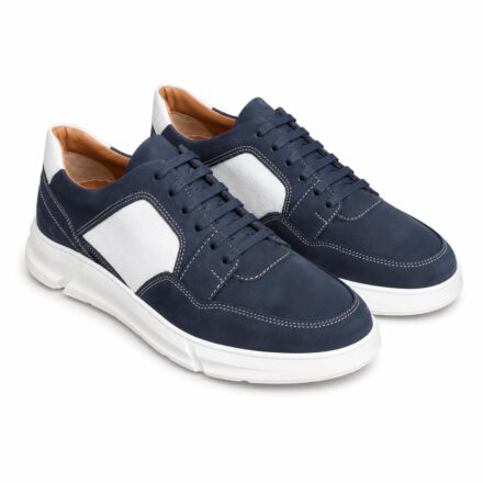 Adidași bărbătești albaștri din piele naturală Charles