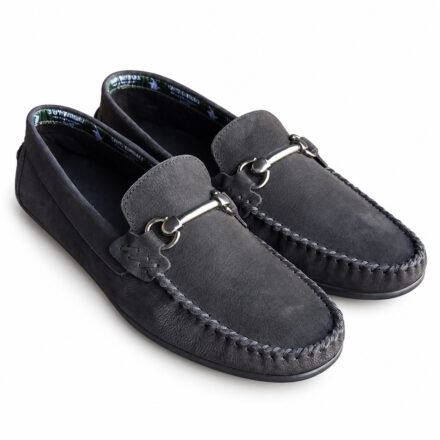 Mocasini bărbătești negri din piele naturală Roger