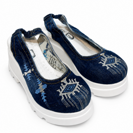 Sandale damă din denim pe platformă Kobe